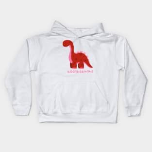 Adorasaurus (love heart dinosaur) Kids Hoodie